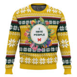 Hooktab I Hate People Parody Ugly Christmas Sweater