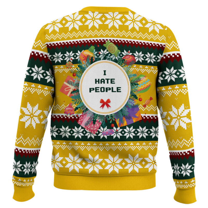 Hooktab I Hate People Parody Ugly Christmas Sweater Hooktab I Hate People Parody Ugly Christmas Sweater