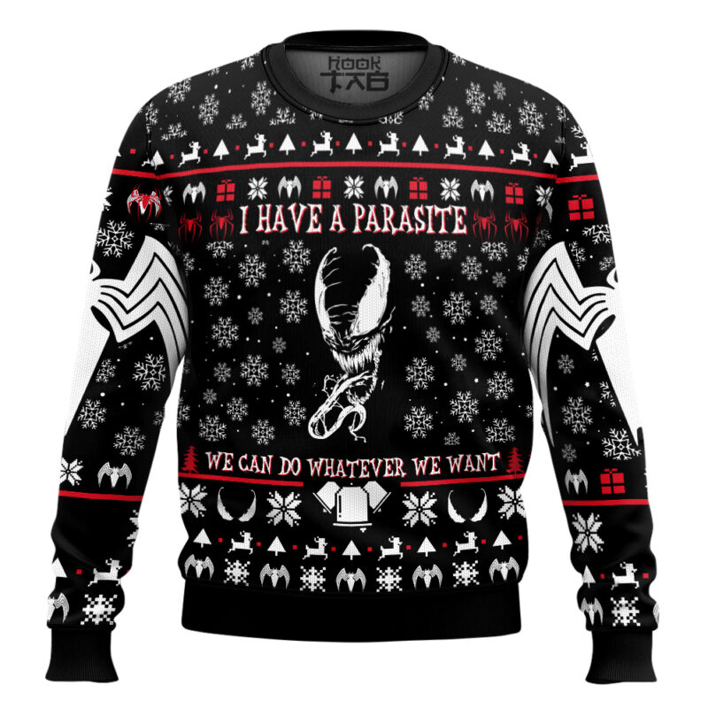 Hooktab I Have A Parasite Marvel Venom Ugly Christmas Sweater