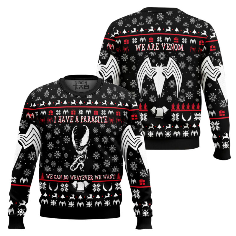 Hooktab I Have A Parasite Marvel Venom Ugly Christmas Sweater Hooktab I Have A Parasite Marvel Venom Ugly Christmas Sweater