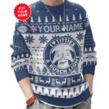 Hooktab I Love Titties And Busch Light - Custom Name Ugly Christmas Sweater