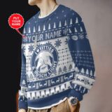Hooktab I Love Titties And Busch Light - Custom Name Ugly Christmas Sweater