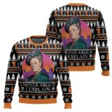 Hooktab I Never Argue I Explain Downton Abbey Ugly Christmas Sweater