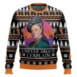 Hooktab I Never Argue I Explain Downton Abbey Ugly Christmas Sweater