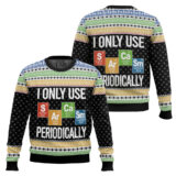 Hooktab I Only Use Sarcasm Periodically Chemist Science Ugly Christmas Sweater