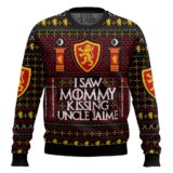 Hooktab I Saw Mommy Kissing Uncle Jaime Ugly Christmas Sweater