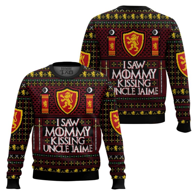 Hooktab I Saw Mommy Kissing Uncle Jaime Ugly Christmas Sweater Hooktab I Saw Mommy Kissing Uncle Jaime Ugly Christmas Sweater