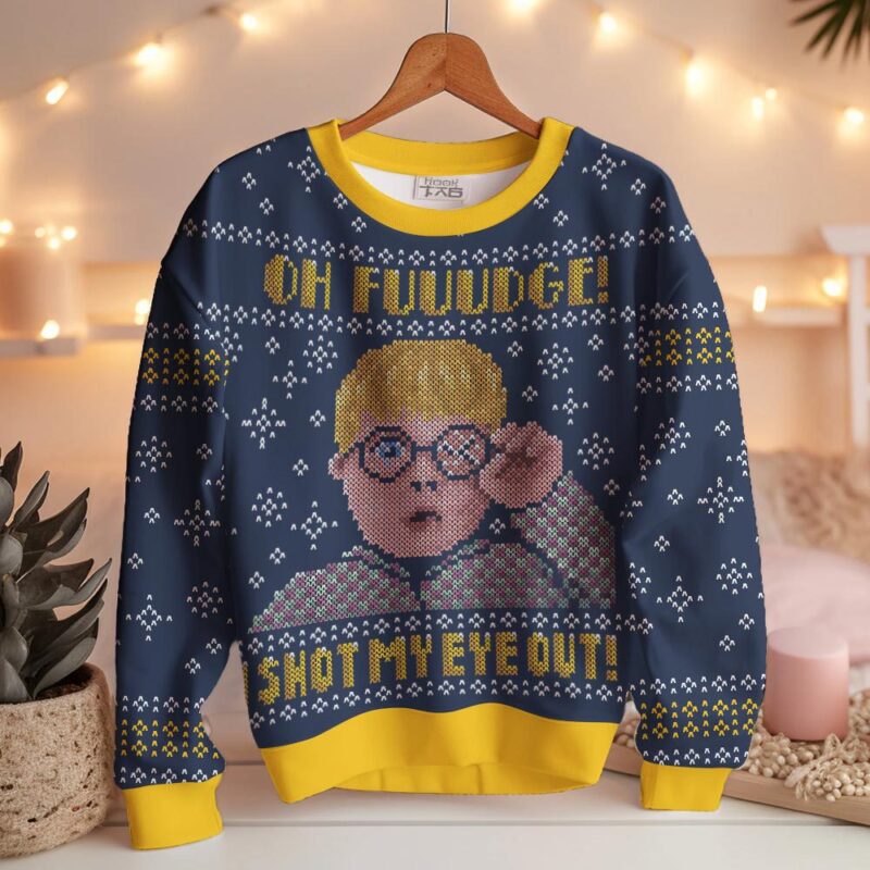 Hooktab I Shot My Eye Out A Christmas Story Ugly Christmas Sweater Hooktab I Shot My Eye Out A Christmas Story Ugly Christmas Sweater