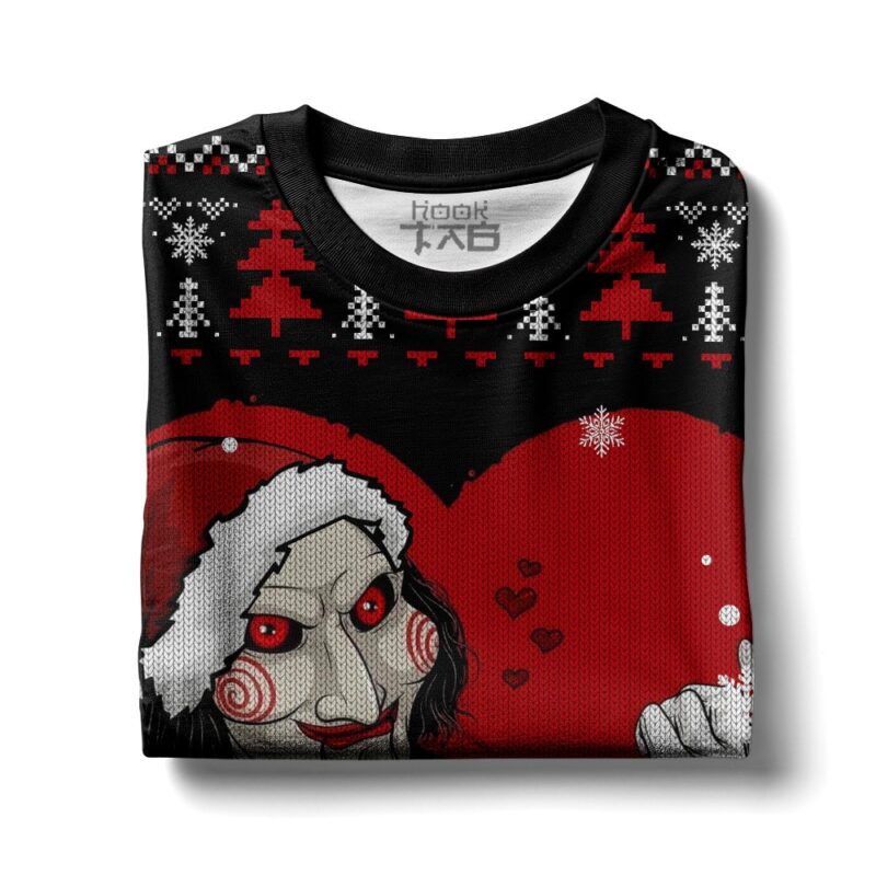 Hooktab I Want To Play A Game Saw Ugly Christmas Sweater Hooktab I Want To Play A Game Saw Ugly Christmas Sweater