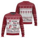 Hooktab I Will Drink Coors Light Here Or There Ugly Christmas Sweater