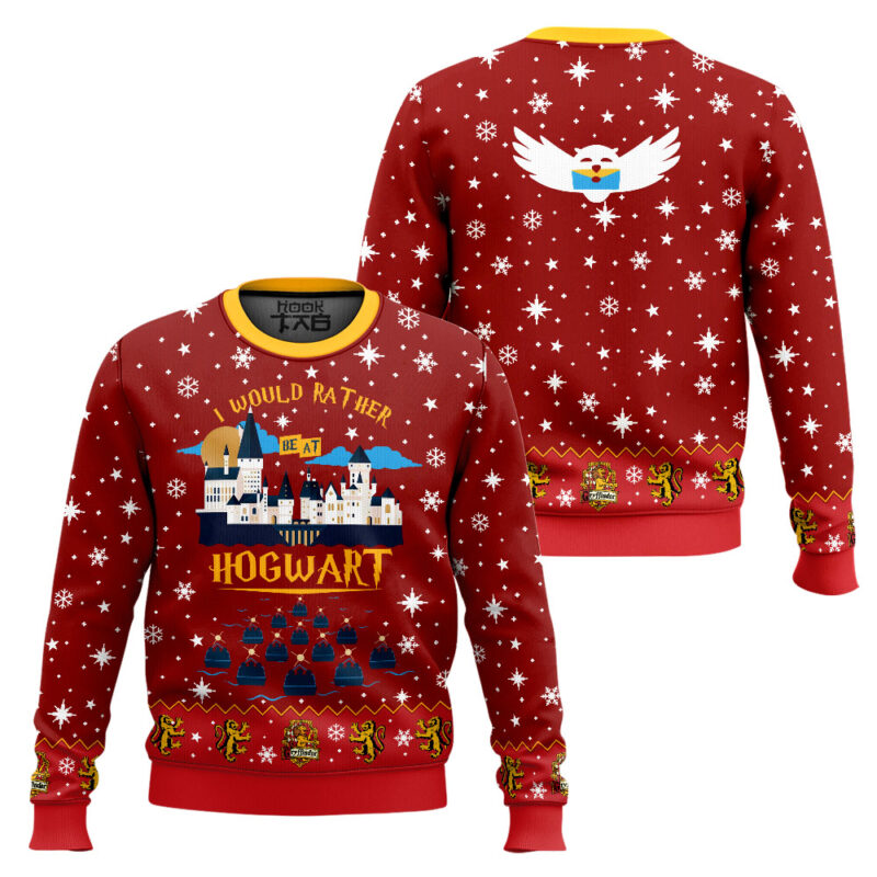 Hooktab I Would Rather Be At Hogwart Gryffindor Sweater Hooktab I Would Rather Be At Hogwart Gryffindor Sweater