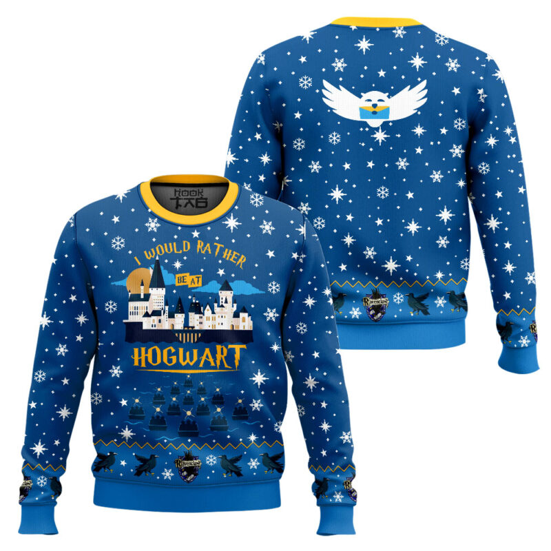 Hooktab I Would Rather Be At Hogwart Ravenclaw Sweater Hooktab I Would Rather Be At Hogwart Ravenclaw Sweater