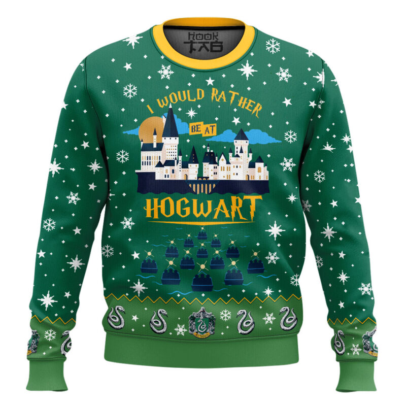 Hooktab I Would Rather Be At Hogwart Slytherin  Sweater
