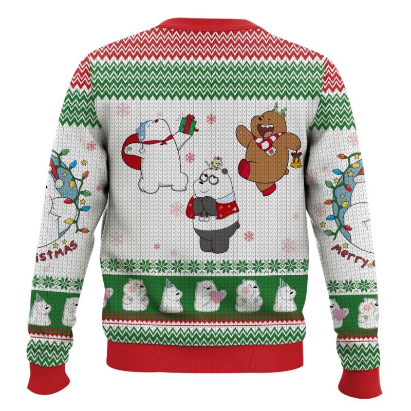 Hooktab Ice Bear Merry Christmas We Bare Bear Ugly Christmas Sweater Hooktab Ice Bear Merry Christmas We Bare Bear Ugly Christmas Sweater