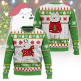 Hooktab Ice Bear This Sweater Is Ugly We Bare Bear Ugly Christmas Sweater
