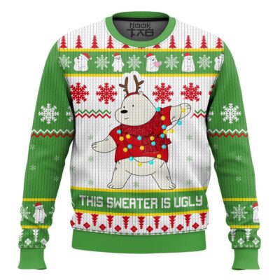 Hooktab Ice Bear This Sweater Is Ugly We Bare Bear Ugly Christmas Sweater