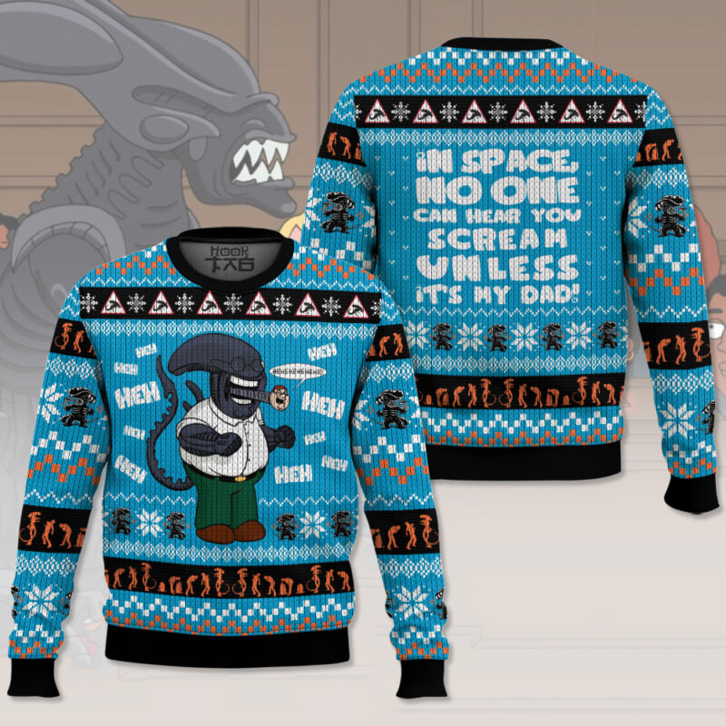 Hooktab If Peter X Xeno Alien Ugly Christmas Sweater Hooktab If Peter X Xeno Alien Ugly Christmas Sweater