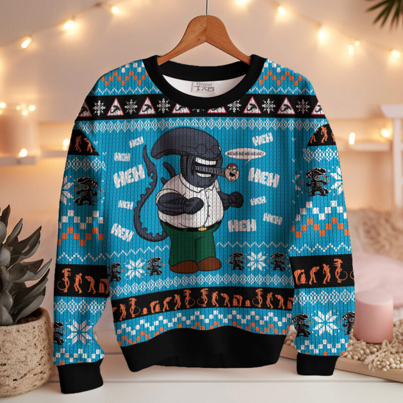 Hooktab If Peter X Xeno Alien Ugly Christmas Sweater Hooktab If Peter X Xeno Alien Ugly Christmas Sweater
