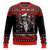 Hooktab I'll Be Back Terminator Ugly Christmas Sweater