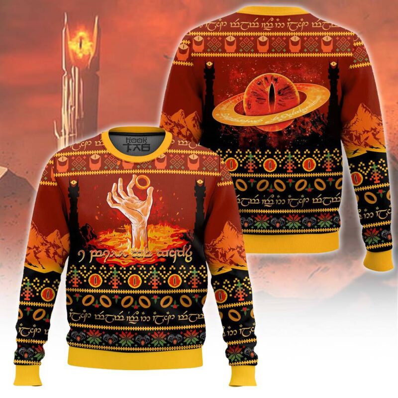 Hooktab I'll Be Back The Lord Of The Ring Ugly Christmas Sweater Hooktab I'll Be Back The Lord Of The Ring Ugly Christmas Sweater