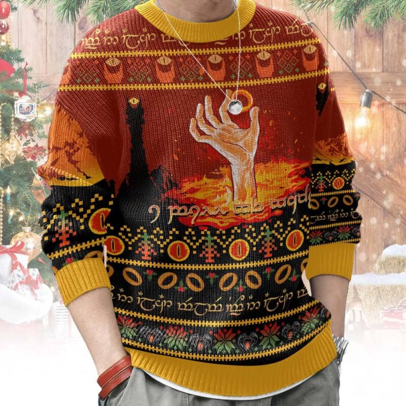 Hooktab I'll Be Back The Lord Of The Ring Ugly Christmas Sweater Hooktab I'll Be Back The Lord Of The Ring Ugly Christmas Sweater