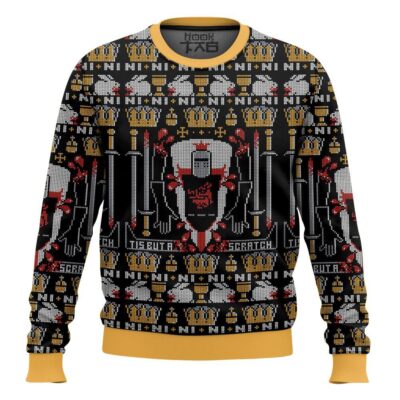 Hooktab I'll Bite Ya Legs Monty Python And The Holy Grail Ugly Christmas Sweater