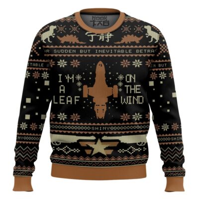 Hooktab I'm A Leaf On The Wind Serenity Firefly Ugly Christmas Sweater