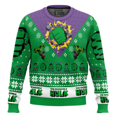 Hooktab I’m Always Angry The Incredible Hulk Ugly Christmas Sweater
