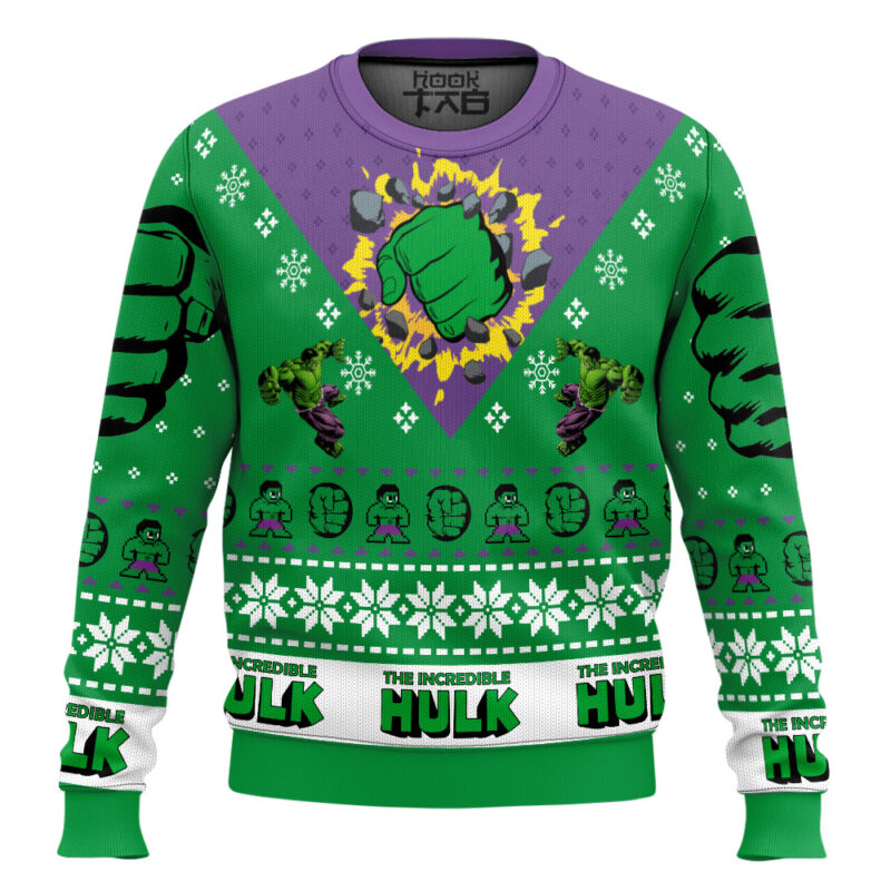 Hooktab I’m Always Angry The Incredible Hulk Ugly Christmas Sweater