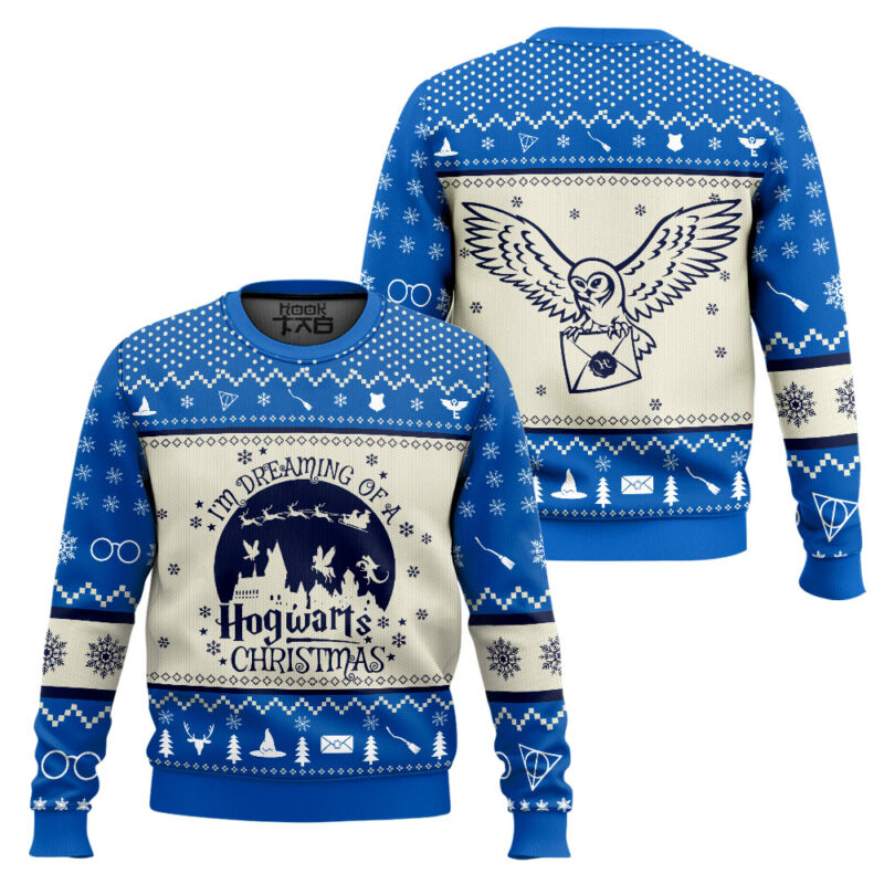 Hooktab I'm Dreaming Of A Hogwart Christmas Ugly Sweater Hooktab I'm Dreaming Of A Hogwart Christmas Ugly Sweater