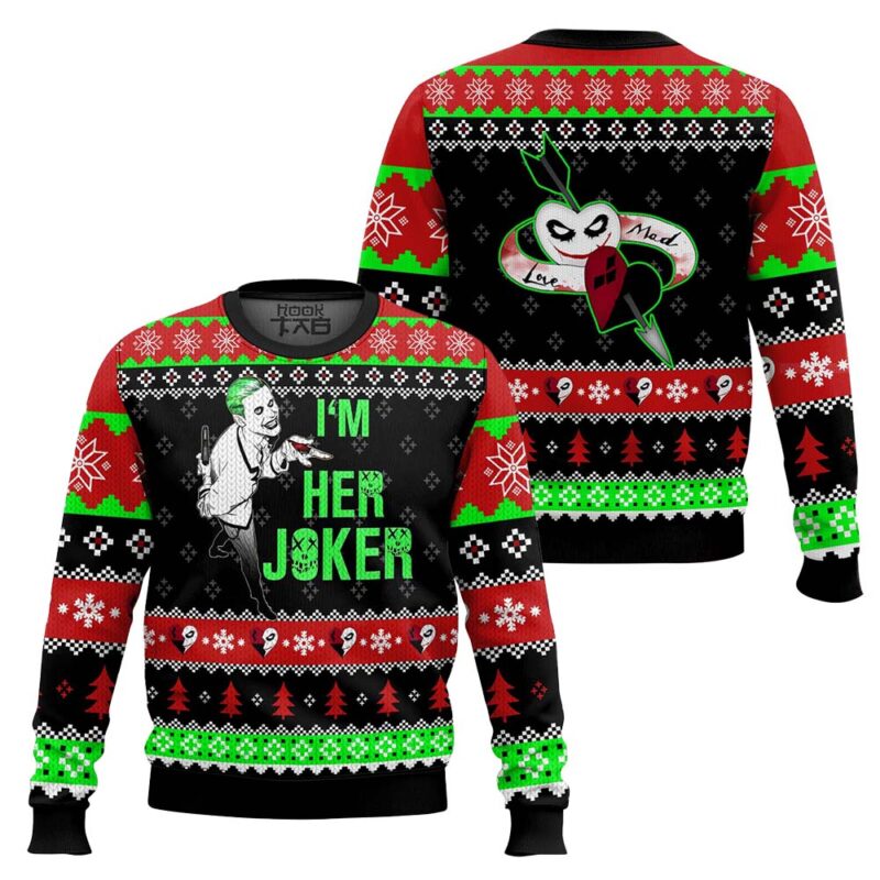 Hooktab I'm Her Joker Ugly Christmas Sweater Hooktab I'm Her Joker Ugly Christmas Sweater