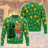Hooktab I'm Just A Chill Guy Who Likes Christmas Meme Ugly Christmas Sweater