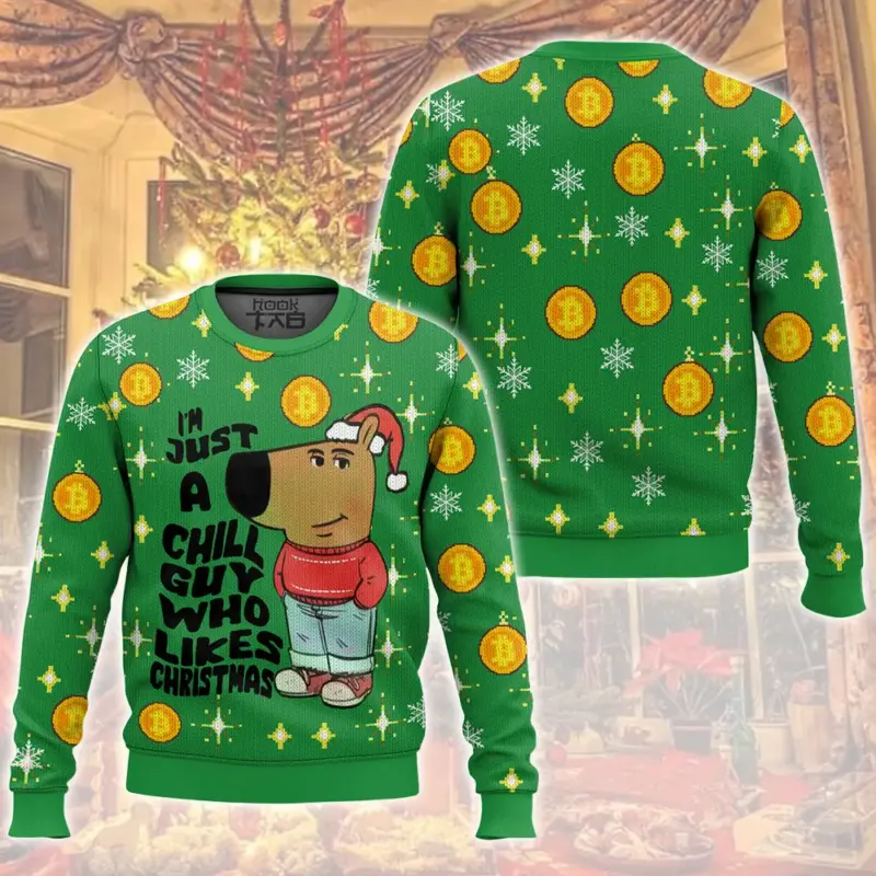 Hooktab I'm Just A Chill Guy Who Likes Christmas Meme Ugly Christmas Sweater Hooktab I'm Just A Chill Guy Who Likes Christmas Meme Ugly Christmas Sweater