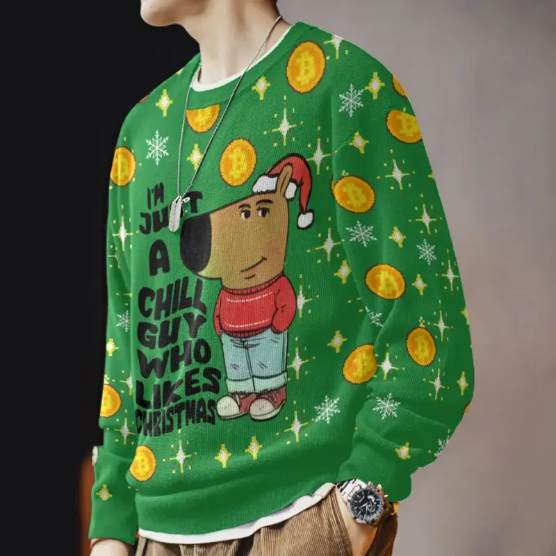 Hooktab I'm Just A Chill Guy Who Likes Christmas Meme Ugly Christmas Sweater Hooktab I'm Just A Chill Guy Who Likes Christmas Meme Ugly Christmas Sweater