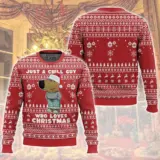 Hooktab I'm Just A Chill Guy Who Love Christmas Meme Ugly Christmas Sweater