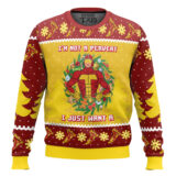 Hooktab I’m Not A Pervert Turbo Man Ugly Christmas Sweater
