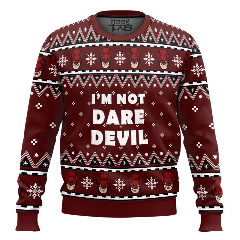Hooktab I'm Not Daredevil Marvel Ugly Christmas Sweater