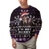 Hooktab I'm Not Merry Wednesday Ugly Christmas Sweater