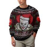 Hooktab I'm Pennywise The Dancing Claus It Ugly Christmas Sweater