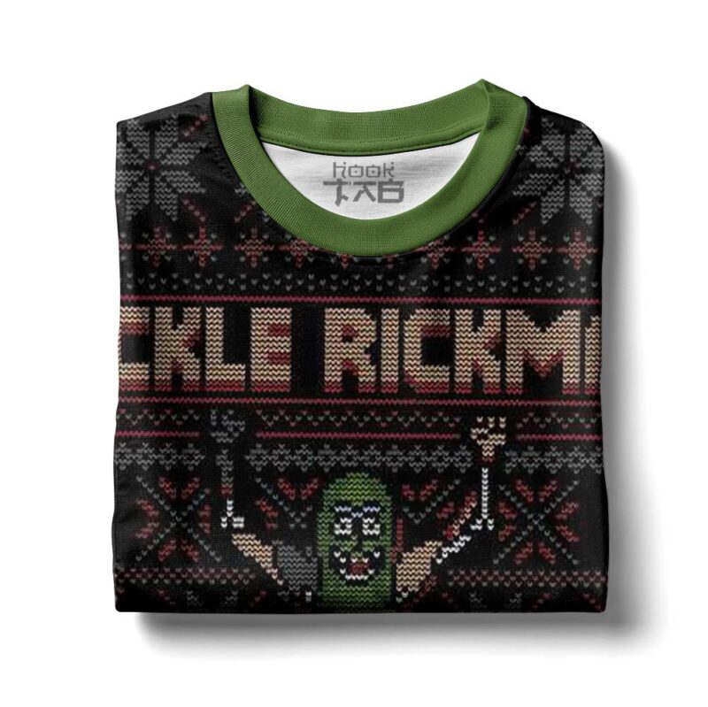 Hooktab I'm Pickle Rick And Morty Ugly Christmas Sweater Hooktab I'm Pickle Rick And Morty Ugly Christmas Sweater