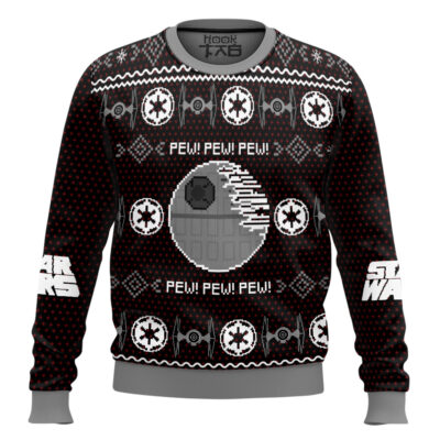 Hooktab Imperial Pew Pew Pew Star Wars Ugly Christmas Sweater