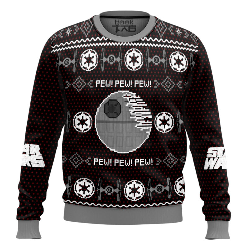 Hooktab Imperial Pew Pew Pew Star Wars Ugly Christmas Sweater