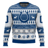 Hooktab Indianapolis Colts - Custom Name And Number Ugly Sweater