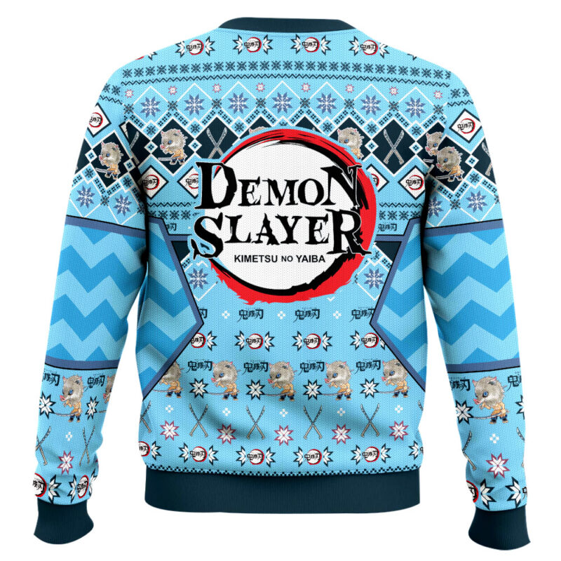 Hooktab Inosuke Hashibira Ugly Christmas Sweater Hooktab Inosuke Hashibira Ugly Christmas Sweater