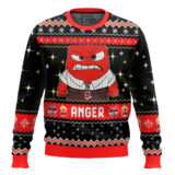 Hooktab Inside Out Anger Ugly Christmas Sweater