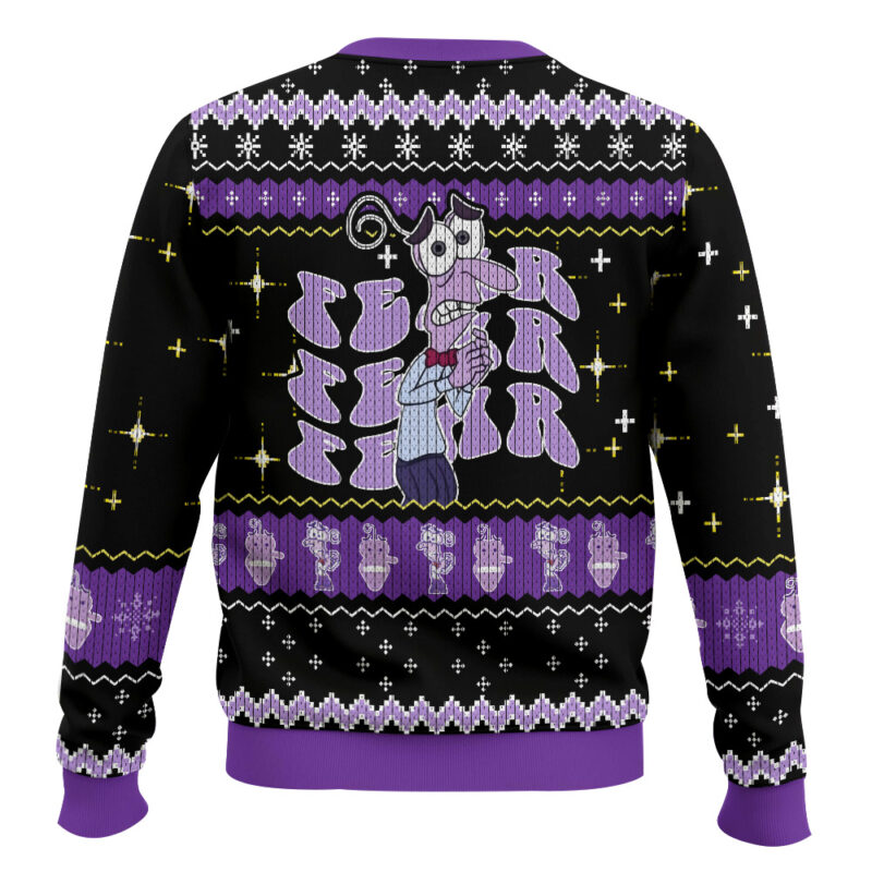 Hooktab Inside Out Fear Ugly Christmas Sweater Hooktab Inside Out Fear Ugly Christmas Sweater