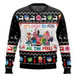 Hooktab Inside Out It's Okay To Feel All The Feels Ugly Christmas Sweater