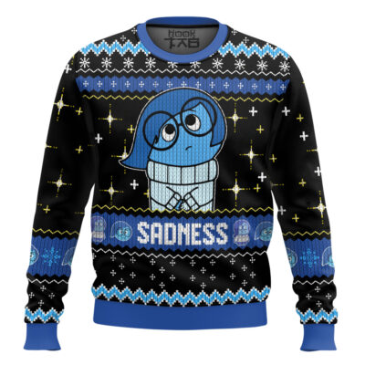 Hooktab Inside Out Sadness Ugly Christmas Sweater