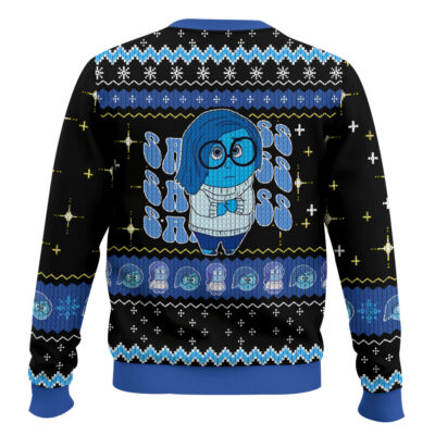 Hooktab Inside Out Sadness Ugly Christmas Sweater