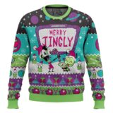 Hooktab Invader Zim Merry Jingly Ugly Christmas Sweater